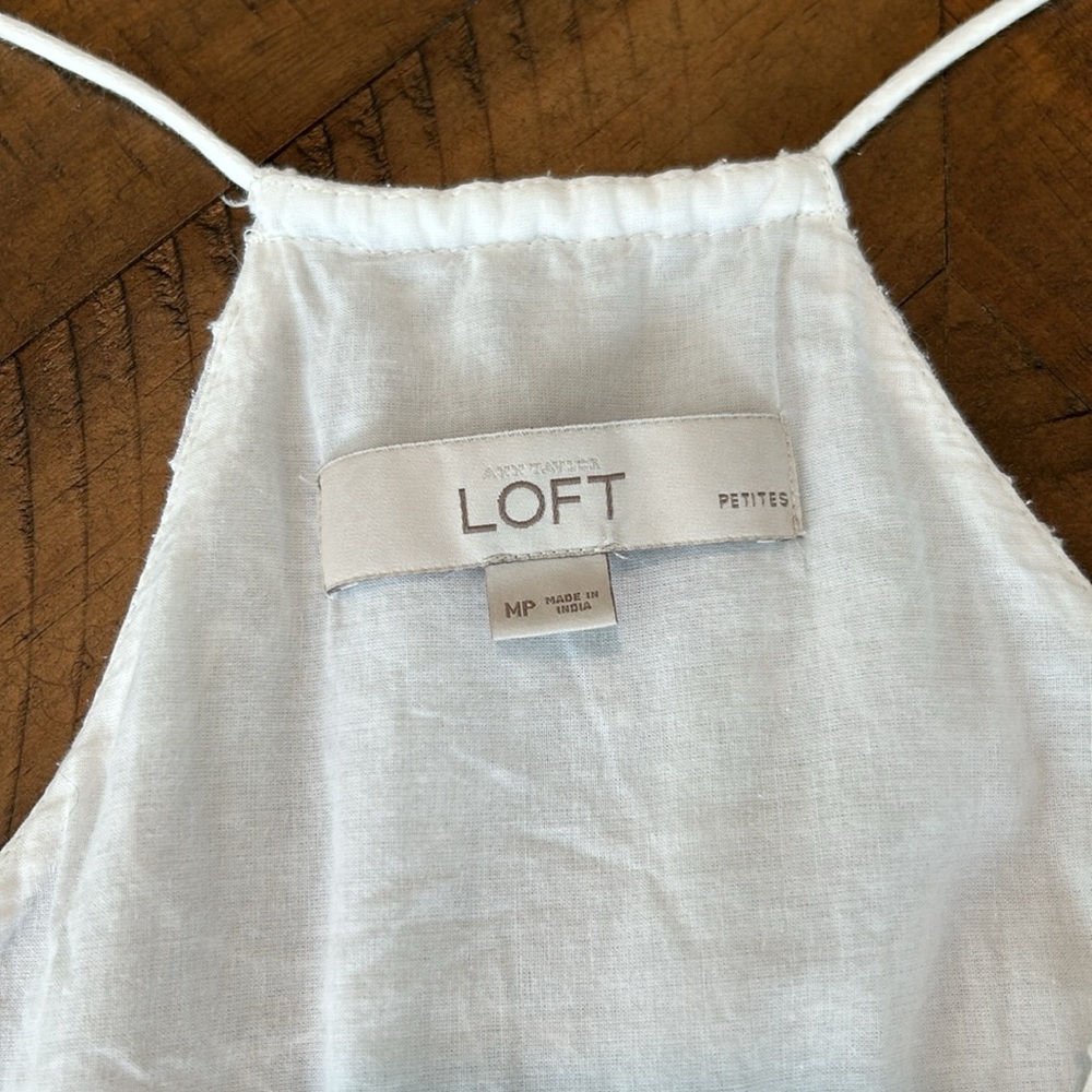Ann Taylor Loft White Cami Size Medium Petite - Picture 10 of 16